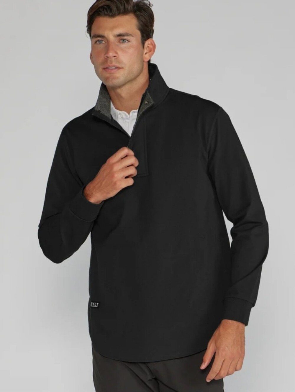 BYLT Elite+ Fairway Pullover Men’s Large Black Golf Performance Snap Neck